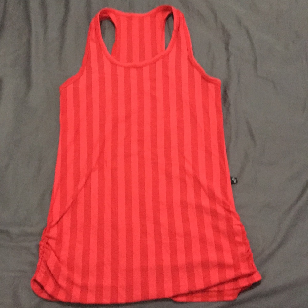 Red gym tank top